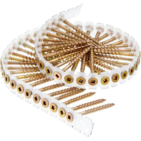 Senco DuraSpin No. 8 X 2 in. L Square Yellow Zinc Coarse Wood Screws 1000 pk