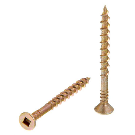 Senco DuraSpin No. 8 X 2 in. L Square Yellow Zinc Coarse Wood Screws 1000 pk
