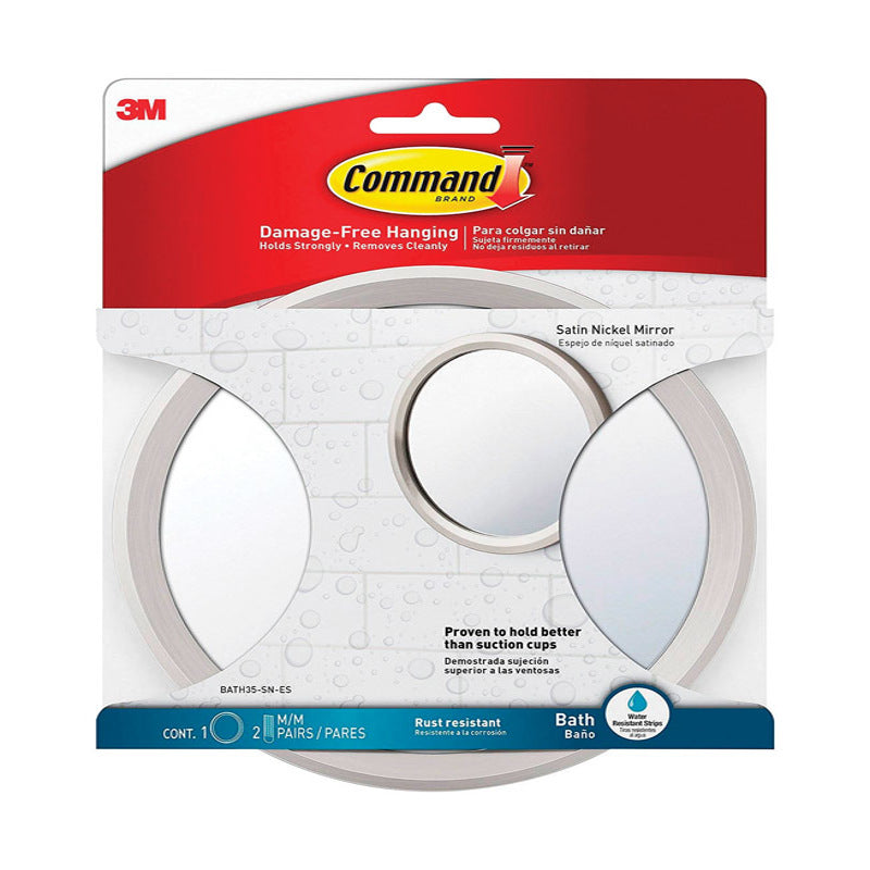 3M Command Small Plastic Bath Mirror 6.82 in. L 1 pk