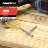 HILLMAN Power Pro No. 8 X 1-5/8 in. L Star Bronze Ceramic Coarse Trim Screws 819 pk