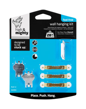 HILLMAN High & Mighty Steel-Plated Gray Hanger Picture Hanging Kit 20 lb 6 pk, Pack of 4