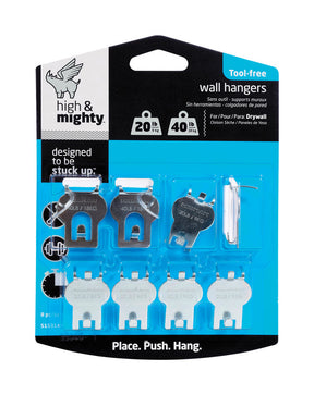 HILLMAN High & Mighty Gray Hanger Picture Hanger 20 lb 8 pk, Pack of 4