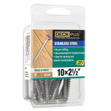 HILLMAN Deck Plus No. 10 Ga. X 2-1/2 in. L Gray Star Flat Head Deck Screws 25 pk