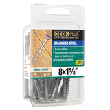 HILLMAN Deck Plus No. 8 Ga. X 1-5/8 in. L Stainless Steel Star Flat Head Deck Screws 25 pk