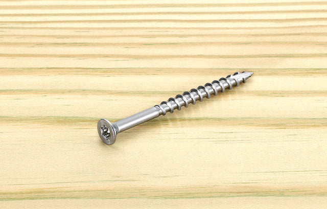 Starborn Deckfast No. 8 X 2 in. L Silver Star Flat Head Deck Screws 100 pk