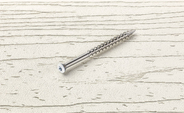 Starborn Headcote No. 7 X 2-1/4 in. L White Star Trim Head Deck Screws 350 pk