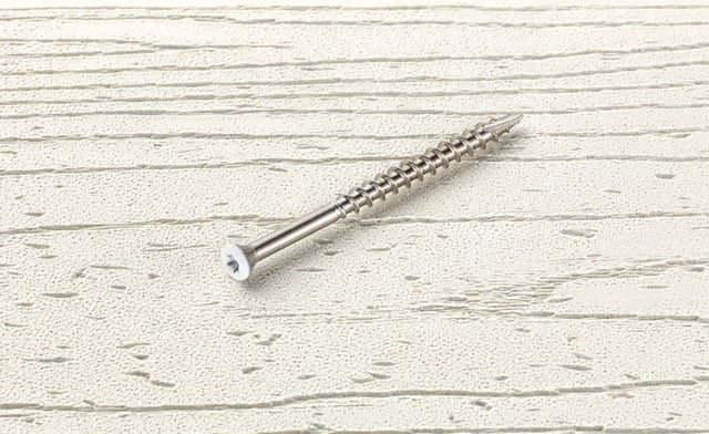 Starborn Headcote No. 8 X 2-1/2 in. L White Star Trim Head Deck Screws 350 pk
