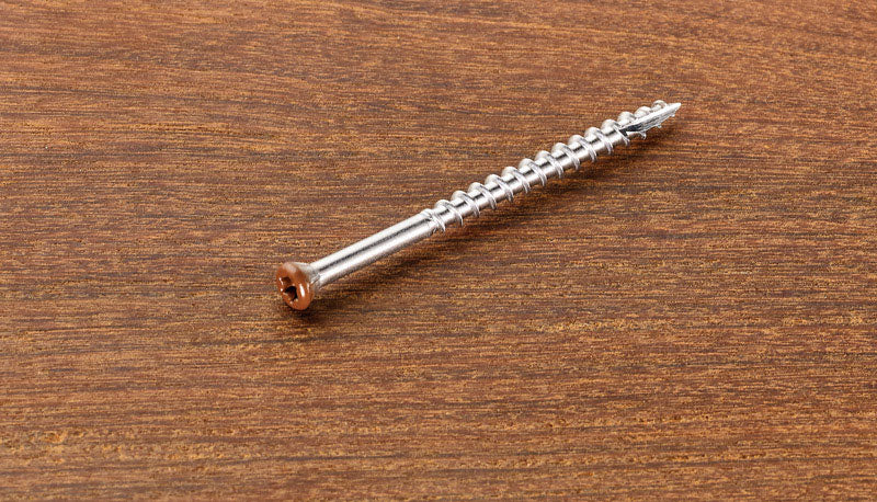 Starborn Headcote No. 8 X 2-1/2 in. L Brown Star Trim Head Deck Screws 350 pk