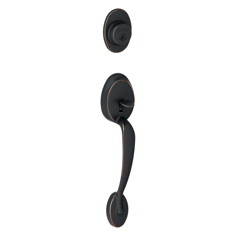 Schlage Plymouth Aged Bronze Handleset