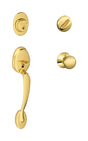 Schlage Plymouth Bright Brass Handleset