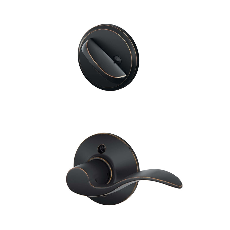 Schlage Modern Aged Bronze Handleset