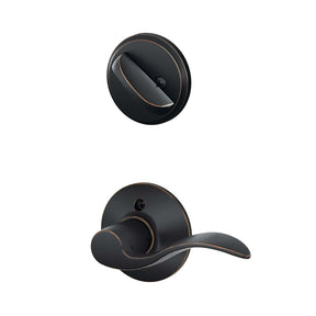 Schlage Modern Aged Bronze Handleset