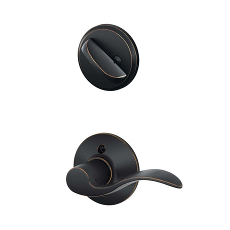 Schlage Modern Aged Bronze Handleset