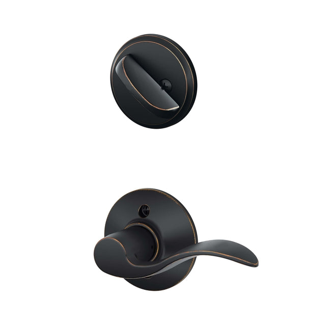 Schlage Modern Aged Bronze Handleset
