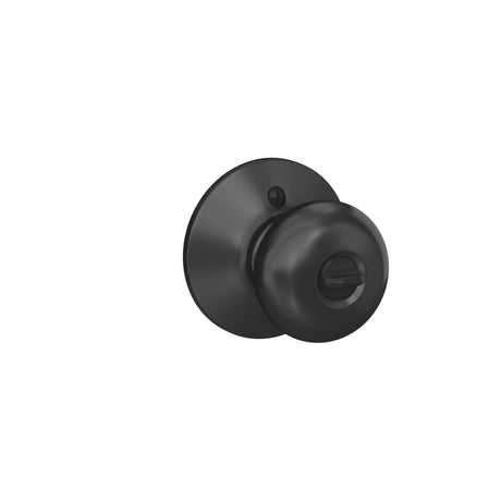 Schlage Plymouth Matte Black Entry Door Knob Key: K4 1-3/4 in.