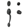Schlage Plymouth/Georgian Matte Black Handleset