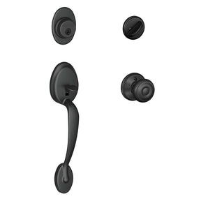 Schlage Plymouth/Georgian Matte Black Handleset