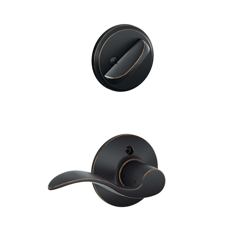 Schlage Modern Aged Bronze Handleset