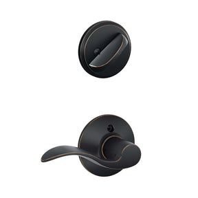Schlage Modern Aged Bronze Handleset
