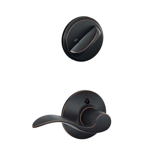 Schlage Modern Aged Bronze Handleset