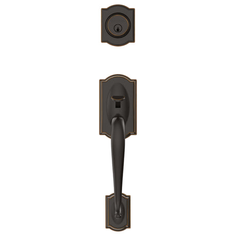 Schlage Camelot Aged Bronze Handleset