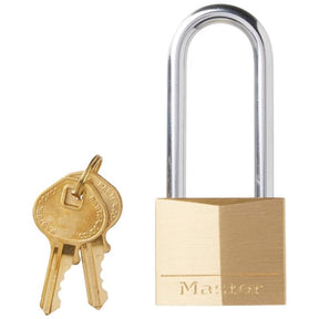Master Lock 1-9/16 in. W Brass 4-Pin Cylinder Exterior Padlock