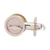 Kwikset Satin Nickel Metal Indoor Round Bed/Bath Pocket Door Lock