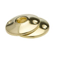 Kaba Ilco Bright Brass Gold Steel Door Knob Rosettes 2 pk, Pack of 5