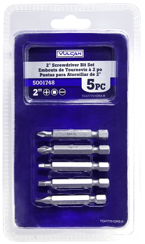 Vulcan 477751OR Screwdriver Bit Set, 5-Piece, Satin