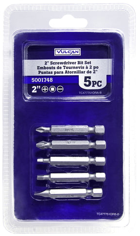 Vulcan 477751OR Screwdriver Bit Set, 5-Piece, Satin