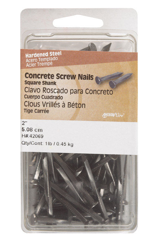 HILLMAN 2 in. Concrete Steel Nail Flat Head 1 lb, Pack of 3