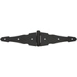 National Hardware 6 in. W X 6 in. L Galvanized Black Steel Ornamental Strap Hinge 2 pk