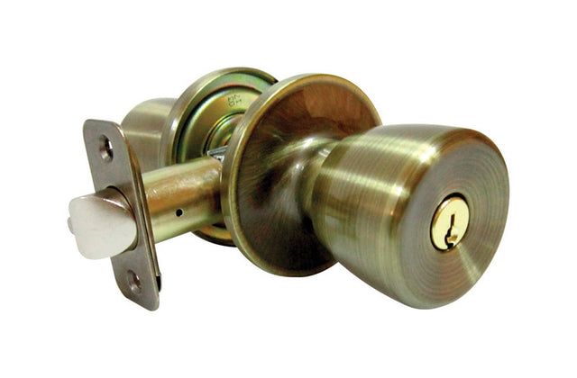 Faultless Tulip Antique Brass Entry Knobs