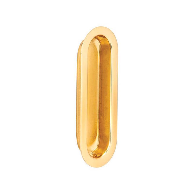 Ives 3-9/16 in. L Bright Brass Gold Brass Flush Mortise Finger Pull