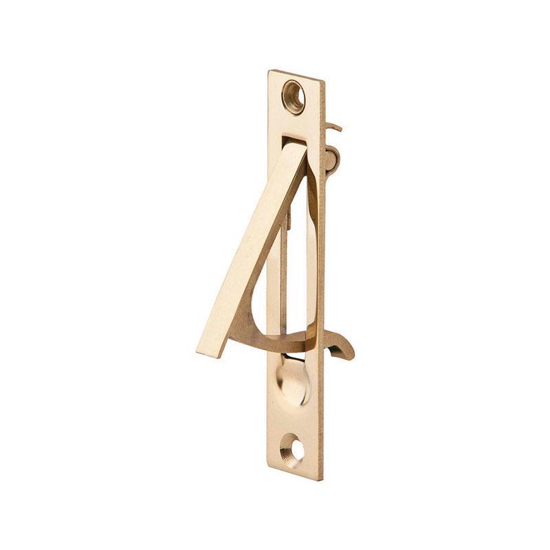 Schlage 230B3 Pocket Door Pull, 1-5/8 in W, 3-7/8 in H, Solid Brass, Brass