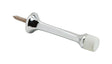 Ives 3-1/8 in. W X 7/8 in. L Brass Bright Chrome Silver Door Stop Mounts to wall