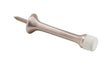 Ives 3-3/16 in. W X 7/8 in. L Aluminum Satin Nickel Brown Door Stop Mounts to wall 7/8 in.