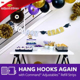 3M Command Adjustables Small Plastic Refill Strips 1.32 in. L 18 pk, Pack of 4