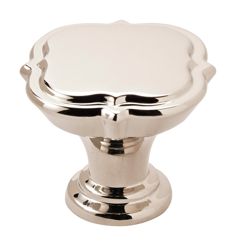 Amerock Grace Revitalize Quatrefoil Cabinet Knob 1-3/8 in. D 1-3/16 in. Polished Nickel 1 pk