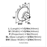 Amerock Glacio Round Cabinet Knob 1-3/4 in. D 1 in. Clear/Polished Nickel 1 pk