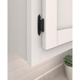 Amerock 1 13/16 in. W X 2-3/4 in. L Black Steel Self-Closing Hinge 2 pk