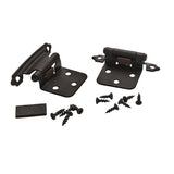 Amerock 1 13/16 in. W X 2-3/4 in. L Black Steel Self-Closing Hinge 2 pk