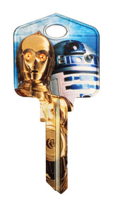 HILLMAN Star Wars Droids House/Padlock Universal Key Blank KW1/10 Single, Pack of 5