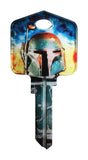 HILLMAN Star Wars Boba Fett House/Padlock Universal Key Blank Single, Pack of 5