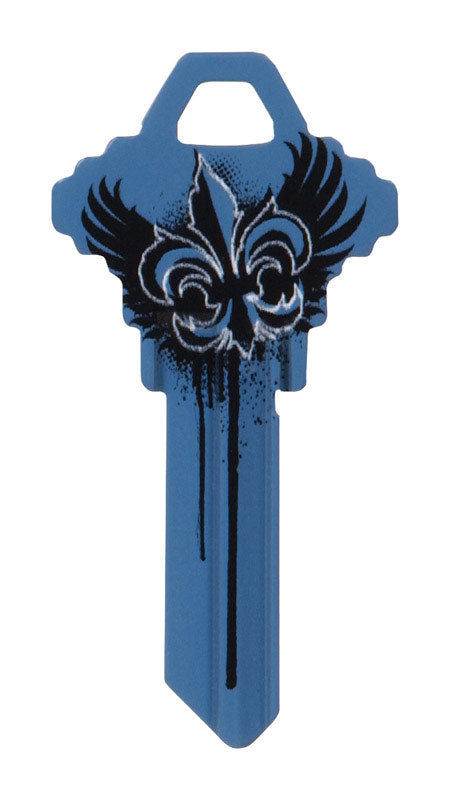 HILLMAN Wackey Blue Wings House/Office Universal Key Blank Single Blue, Pack of 6