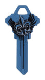 HILLMAN Wackey Blue Wings House/Office Universal Key Blank Single Blue, Pack of 6