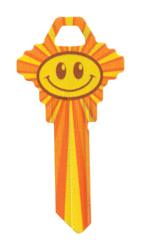 HILLMAN Wackey Smiley Face House/Office Universal Key Blank Single, Pack of 6
