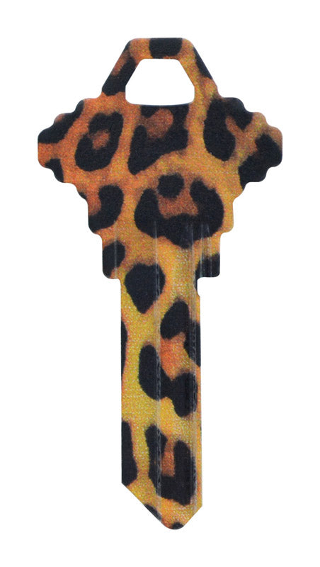 HILLMAN Wackey Leopard House/Office Universal Key Blank SC1 Single, Pack of 6