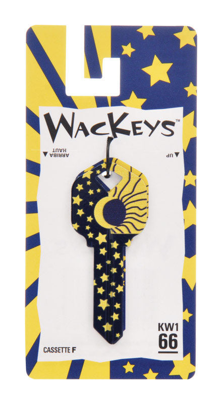 HILLMAN Wackey Sun & Moon House/Office Universal Key Blank KW1 Single, Pack of 6