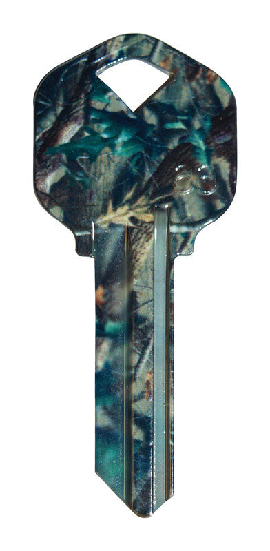 HILLMAN Wackey Green Camo House/Office Universal Key Blank KW1 Single, Pack of 6